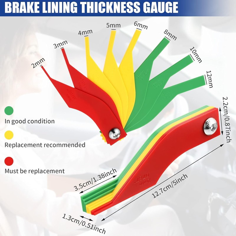 FANGXIN Car Tire Tread Depth Gauge Brake Pad Measuring Tool