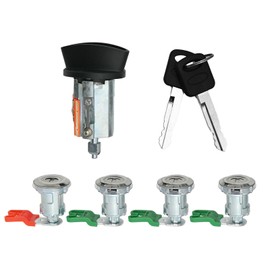 DUZFOREI Door Lock Cylinders & Ignition Switch with Keys Replacement for Ford Econoline E150 E250 E350 Van 1997-2018 Replaces 703369 597638 707624 DL5886