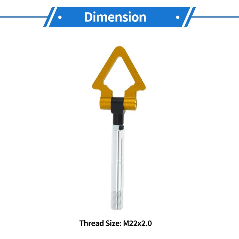 VekAuto Front/Rear Triangle Tow Hooks, Bumper Screw-on Tow Hook for