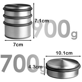 Heavy Duty Door Stop, 700g Weighted Door Stopper No Drilling Doorstops with Rubber Bumper Ring, Non-Slip Door Wedge to Keep Doors Open