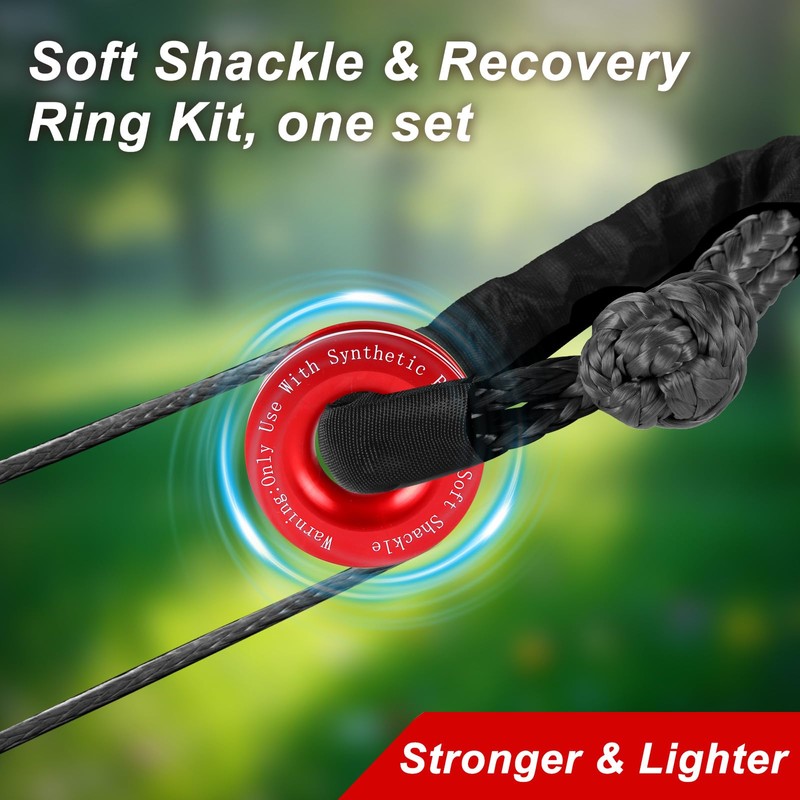 BCJCLTS Recovery Ring 66000 LBS Winch Snatch Towing Ring, Tackle
