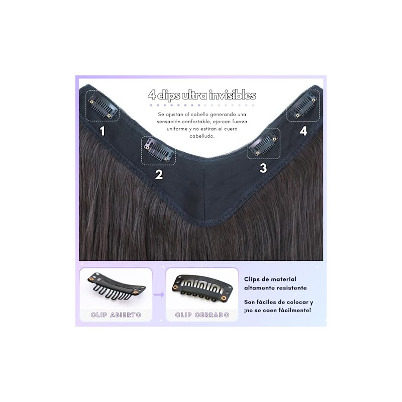GAIBMAX - Extensiones de cabello aspecto natural, cortinas de cabello