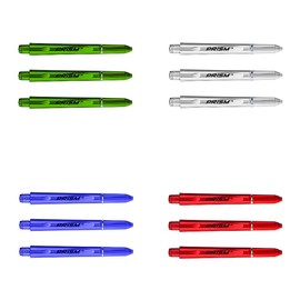 WINMAU Prism 1.0 Red Medium Polycarbonate Dart Stems - 1 Set per Pack (3 Shafts Total)