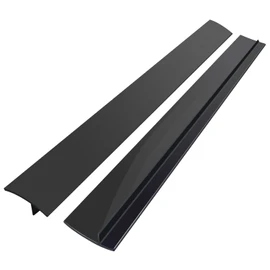 Silicone Stove Counter Gap Cover (2 Pack, 25in, Black), Non-Adhesive Heat Resistant Kitchen Stove Gap Filler, Easy Clean Silicone Gap Guard Seals Spills Between Counter & Stove