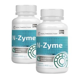 HEALTHADDICTION -2 Pack Enzimas Digestivas Avanzadas, 60 Cápsulas de 400mg con Lactasa, Proteasa, Amilasa y Papaína, Suplemento para Mejora Digestiva 