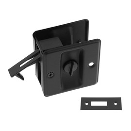 idh by St. Simons 25411-019 Premium Quality Solid Brass Pocket Privacy Door Pull, Matte Black