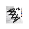 Laceton 2 Pairs of 5 mm Wide Premium Elastic Shoelaces with Metal Capsule, black