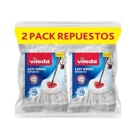 Vileda Easy Wring - Pack de 2 Repuestos Trapeador Mop Microfibra