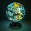 Exerz Illuminated World Globe 9.1-inch Diameter Metal Base - Political