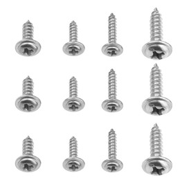 The Lord of the Tools 200PCS Self Tapping Screws Stainless Steel Self Tapping Machine Screws Full Threaded Cross Slot Pan Head Screw Fasteners M2x8 M2x10 M2.6x8 M3x12 50PCS Each Size
