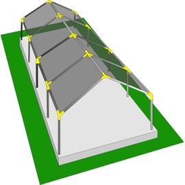 INS Import Canopy Fittings Kit 1 3/8" High Peak Frame Carport Connectors, Full Set for 6, 8, 10 Legs, Choose Size (for 10 Legs)