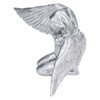 Silver Angel Wing Statue Standing Sculpture Resin Desktop Garden Ornament