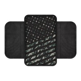 Boatee American Flag Auto Armrest Cover Car Center Console Cover Arm Rest Mat for Car Console Organizer Comfortable Center Console Cushion Pad Vehicle Interior Protection Armrest Cover Protector Black