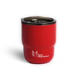 WHOLLY GOOD GOODS Double-Wall Stainless Steel Coffee Cup 8oz (255ml) – Pearly-Lustre Burgundy Red, Heat-Proof Travel Tumbler with Leak-Proof Lid, Elegant for Friends & Family