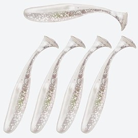 Soft Fishing Lures, 100PCS/50PCS Soft Plastic Baits Kit with Box for Fishing Trout Redfish Saltwater/Freshwater, 10 Mixed Colors/5Mixed Colors (100PCS/7cm/2g/A)