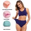 Molasus Women's Soft Cotton Underwear Briefs High Waisted Postpartum Panties