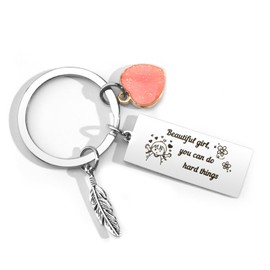 HUHALLI Inspirational Keychain Gift for Friend Lover Sister Daughter Homebody Coworker Women Girlfriend, Thanksgiving Christmas Birthday Present, Unique Heartwarming Gift