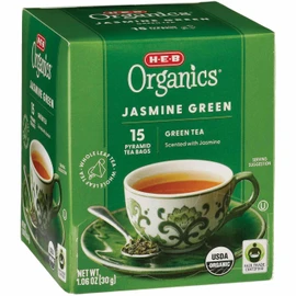 HEB H‑E‑B Organics Jasmine Green Pyramid Tea Bags 2 Boxes