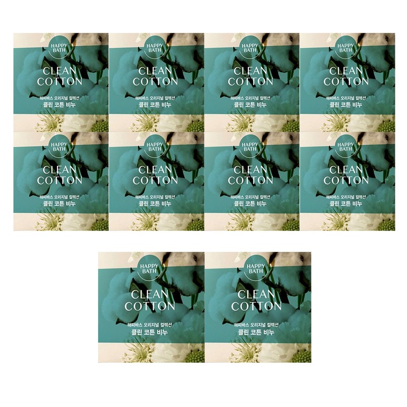 Happy Bath Soap Original Collection Clean Cotton 90g 10 pieces/face