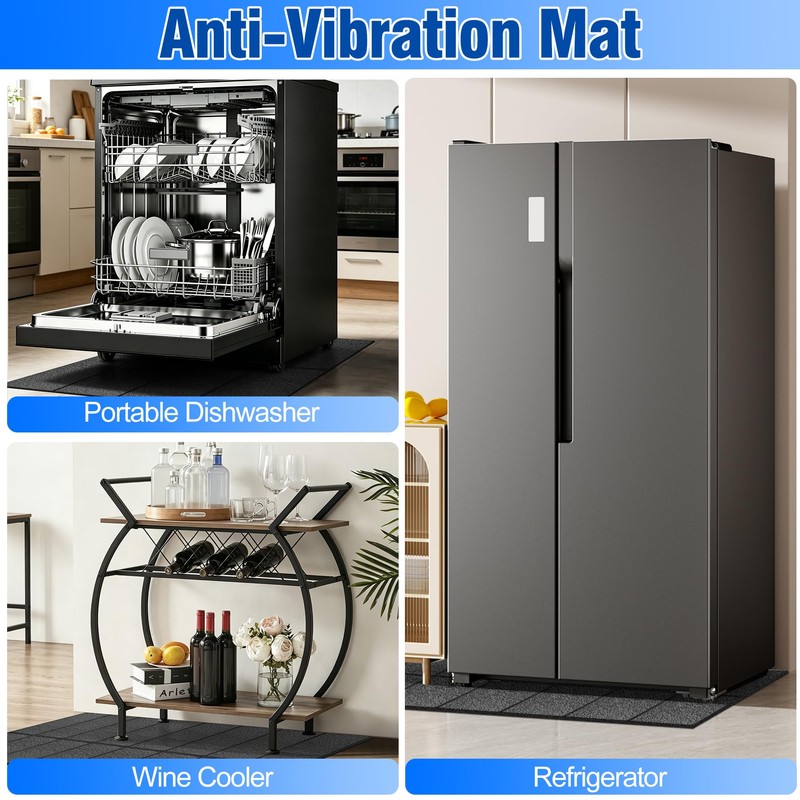 Anti Vibration Mat for Washing Machine, 68"x 29.5"x 6mm Foldable