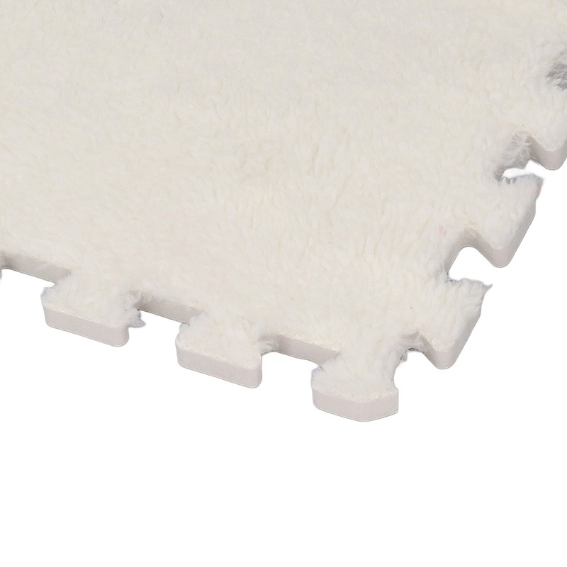 10pcs Plush Foam Floor Mat Thickened Cuttable Interlocking Carpet Tiles