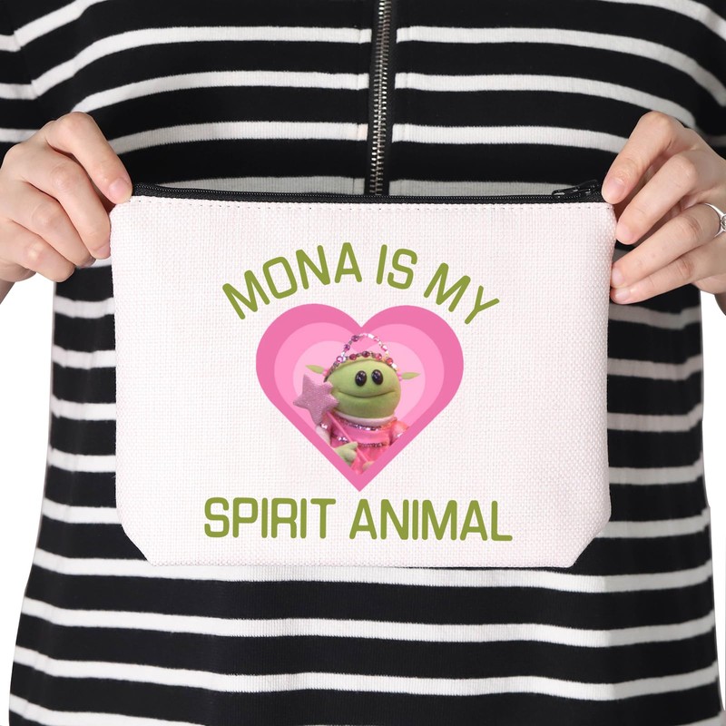 Funny Meme Gift Mona is My Spirit Animal Makeup Bag