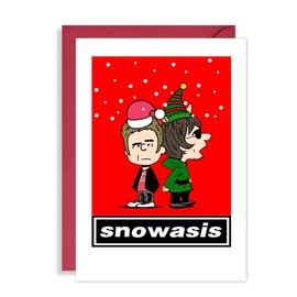 Snowasis Christmas Card! Funny Oasis Xmas card for boyfriend/music lover and fan of Oasis