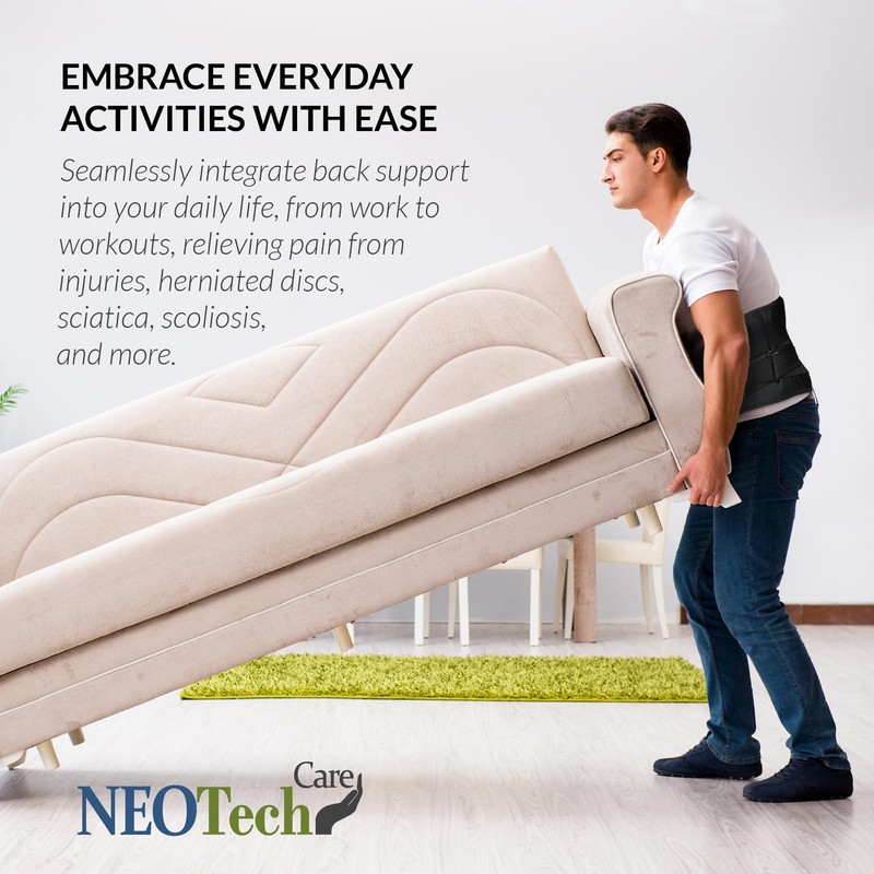 NeoTech Care Lower Back Brace for Women or Men, Lumbar