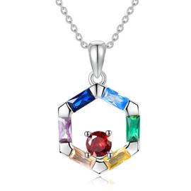 YAFEINI Chakra Necklace 925 Sterling Silver Chakra Yoga Necklace PendantChakra Gifts for Women Wife Girlfriend