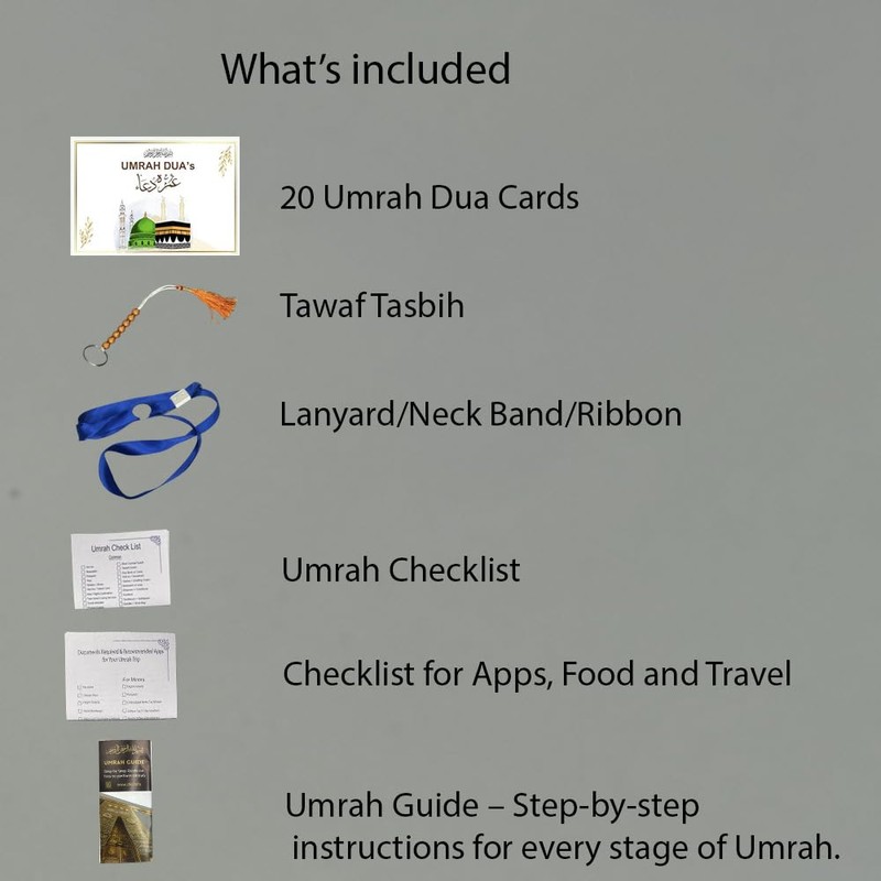 Umrah Dua Cards PVC - Tawaf Tasbih - Step by