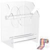Clear Label Roll Holder, Transparent Acrylic Tape Dispenser, Adjustable Desktop