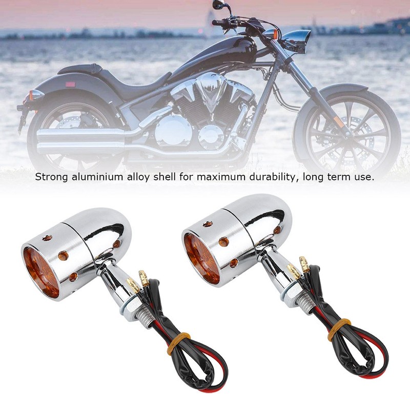 Retro Bullet Style Motorcycle Bright LED Turn Signal Light Indicator