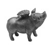 Elements 7.28x3.35x5.51 Inch Resin Silver Winged Pig Tabletop Decor