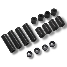 TAGATORON Aluminum Spacer Set (0.5 inch / 12 / 6 mm / 3 mm / 1.5 mm / 4 pcs each) (Black)