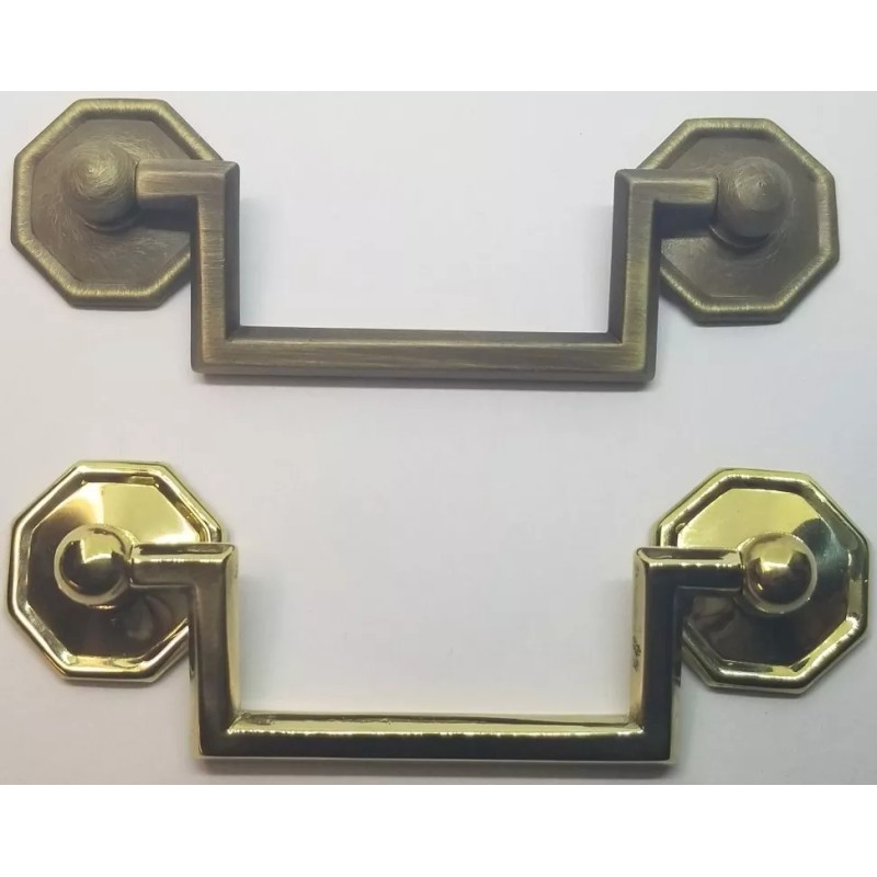 Furniture Knowledge MEDIUM ANTIQUE BRASS 3" Centers Colonial Revival Drawer