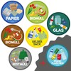 P040 | PrintAttack 6+1 Set Waste Separation Stickers Scratch, Weather