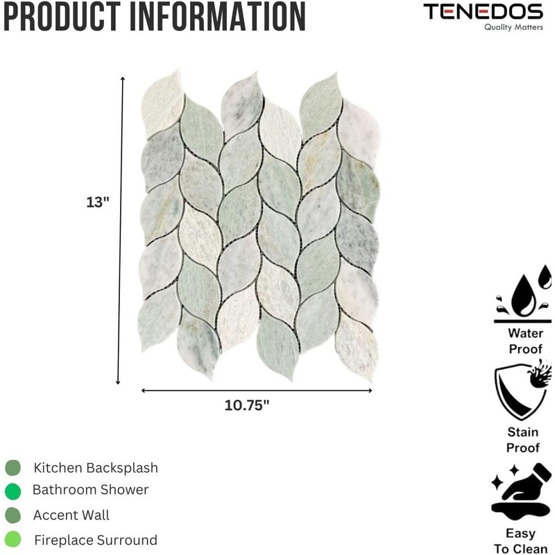 Ming Green Greyish Petal Marble Polished Floor Wall Tile for