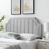 Modway Alyona Channel Tufted Performance Velvet Full/Queen Headboard in Light