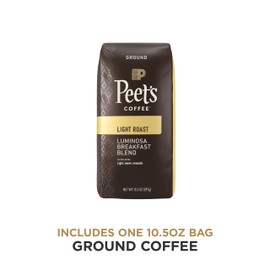 Peet’s Coffee, Light Roast Ground Coffee - Luminosa Breakfast Blend 10.5 Ounce Bag