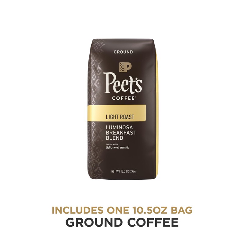 Peet’s Coffee, Light Roast Ground Coffee - Luminosa Breakfast Blend