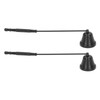 2PCS Candle Snuffer with Long Handle Bell Shape Metal Flame