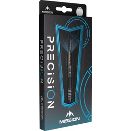 Mission Precision | Darts Set | Steel Tip | 90% Tungsten | Black PVD | Available in Multiple Weights. (25, Grams)