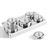 5-piece stainless steel nail liquid container, mini liquid container, non-slip