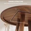 IDEALHOUSE Round Dining Table for 4-6 People, 47 Inch Wooden