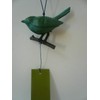 Kotobuki Iron Japanese Wind Chime, Green Songbird/Branch