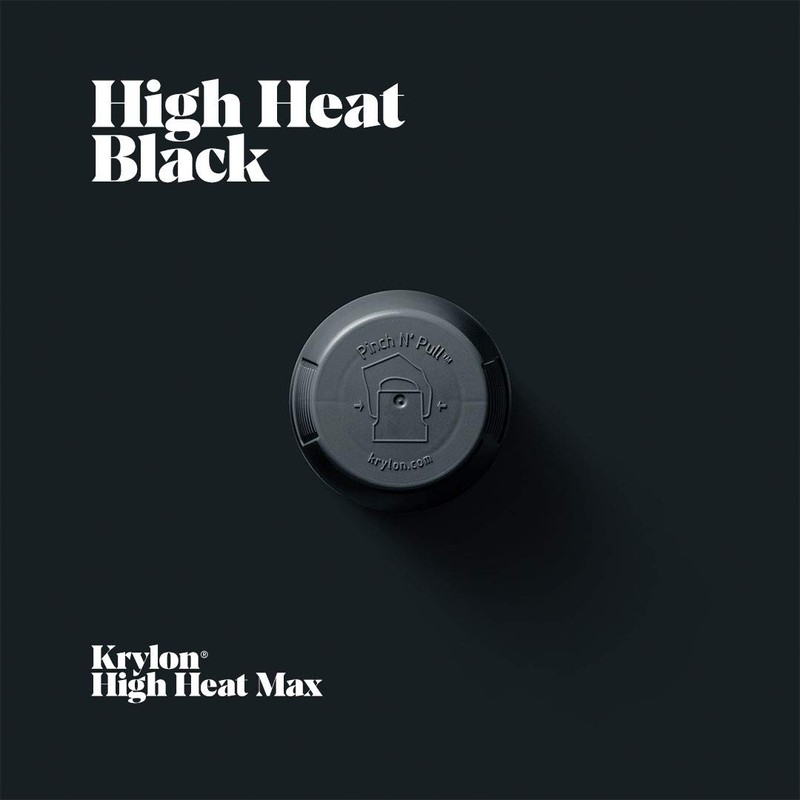 Krylon K01618777 High Heat Satin Black, 12 Ounce (Pack of