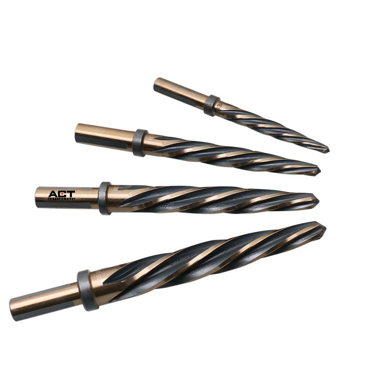 Accusize Industrial Tools - 4 Pc High-Speed Steel Spiral Flute