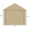 Vanteriam 10 * 20 FT Carport Replacement Tarp Canopy, Sidewall