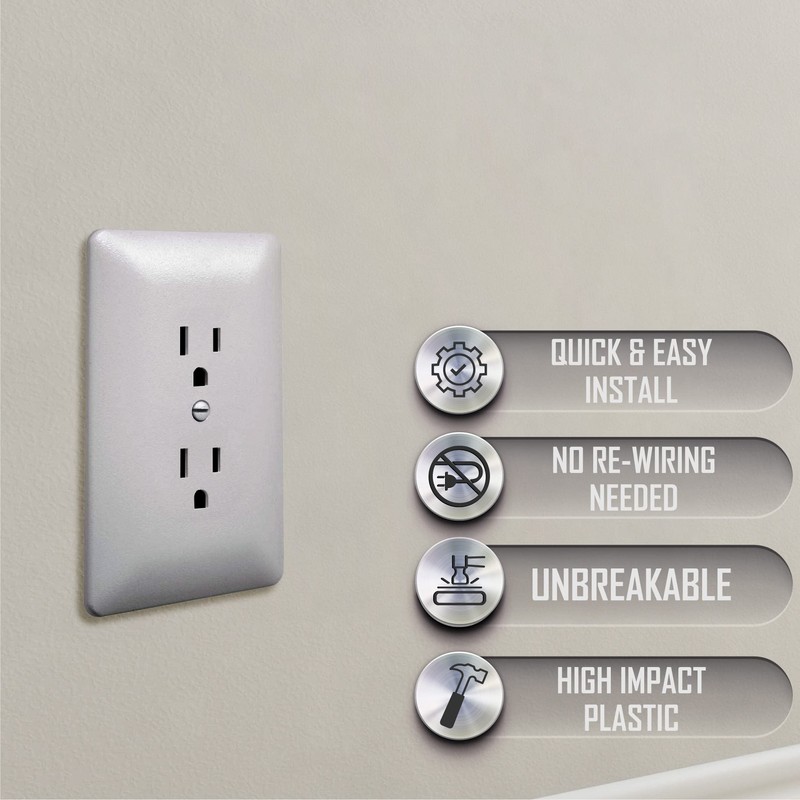 TayMac MW2000W Masque 2000 Series 1-Gang Nonmetallic Decorator Style Duplex