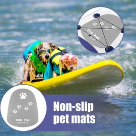 Dog Traction Pad for Kayaking,Dog Paddle Grip Mat Kayak Accessories | Anti-Slip Surf Paddleboard Accessories for Skimboard Yacht Pool Outdoor Activities